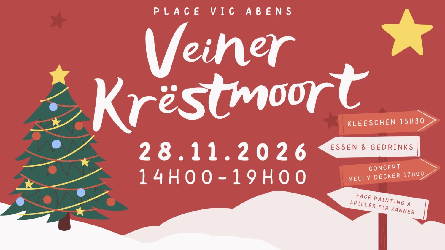 Veiner Krësmoort : le marché de Noël de Vianden avec concert de Kelly Decker